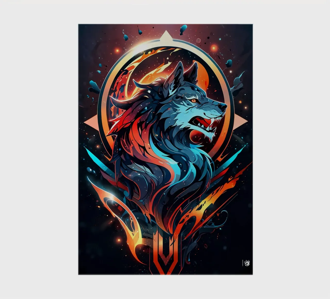 Wolf Symbol Colorful notebook by LM2KONE