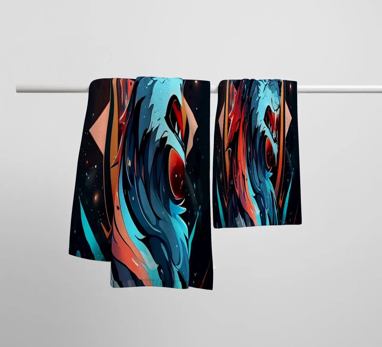 Simbolo del lupo colorato asciugamano da bagno da LM2KONE