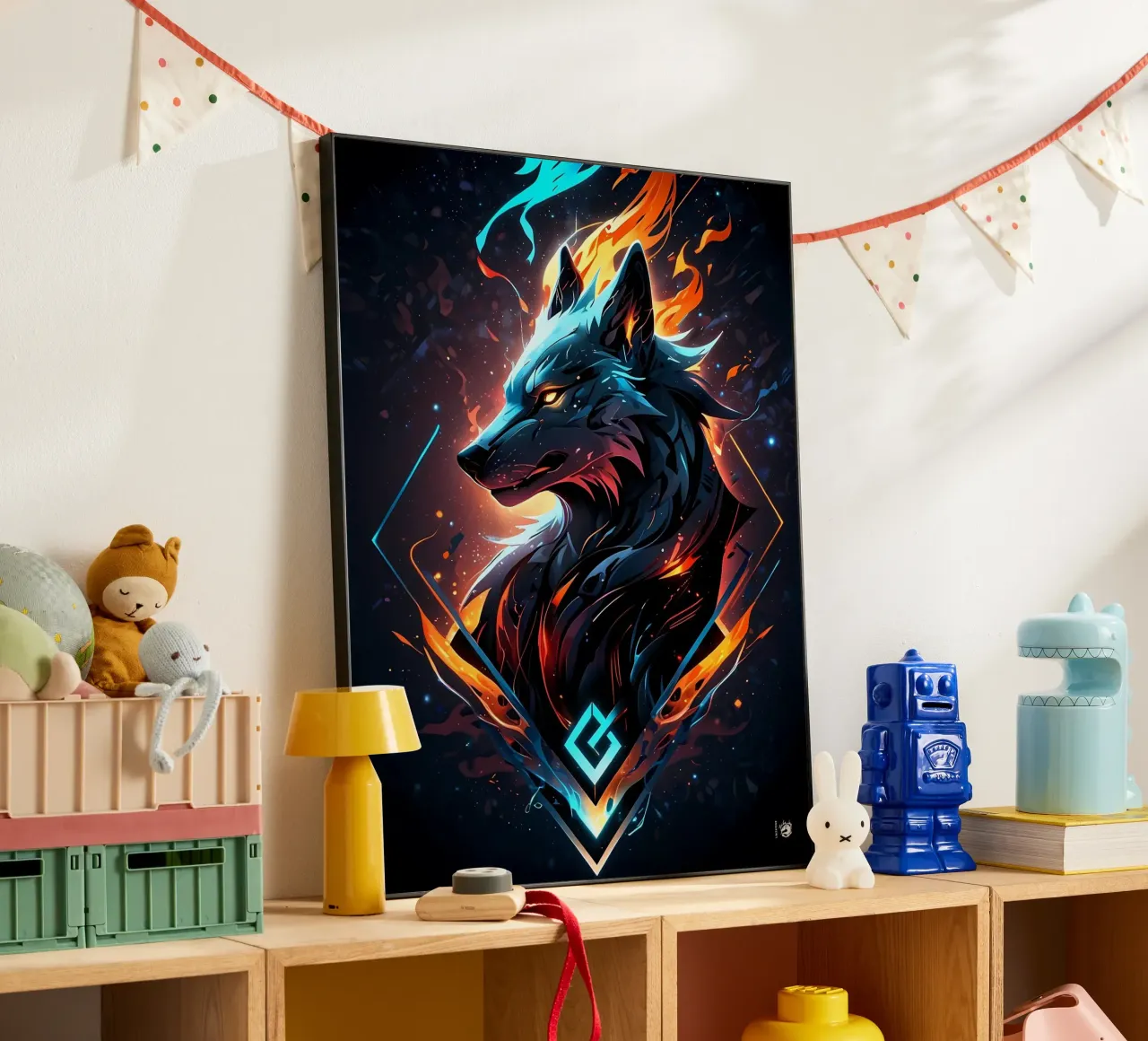 Gioco simbolico del lupo alluminio dibond da LM2KONE