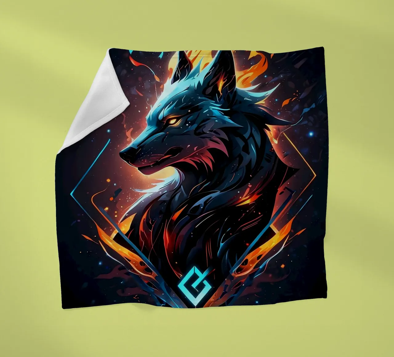 Gioco simbolico del lupo coperta in pile da LM2KONE