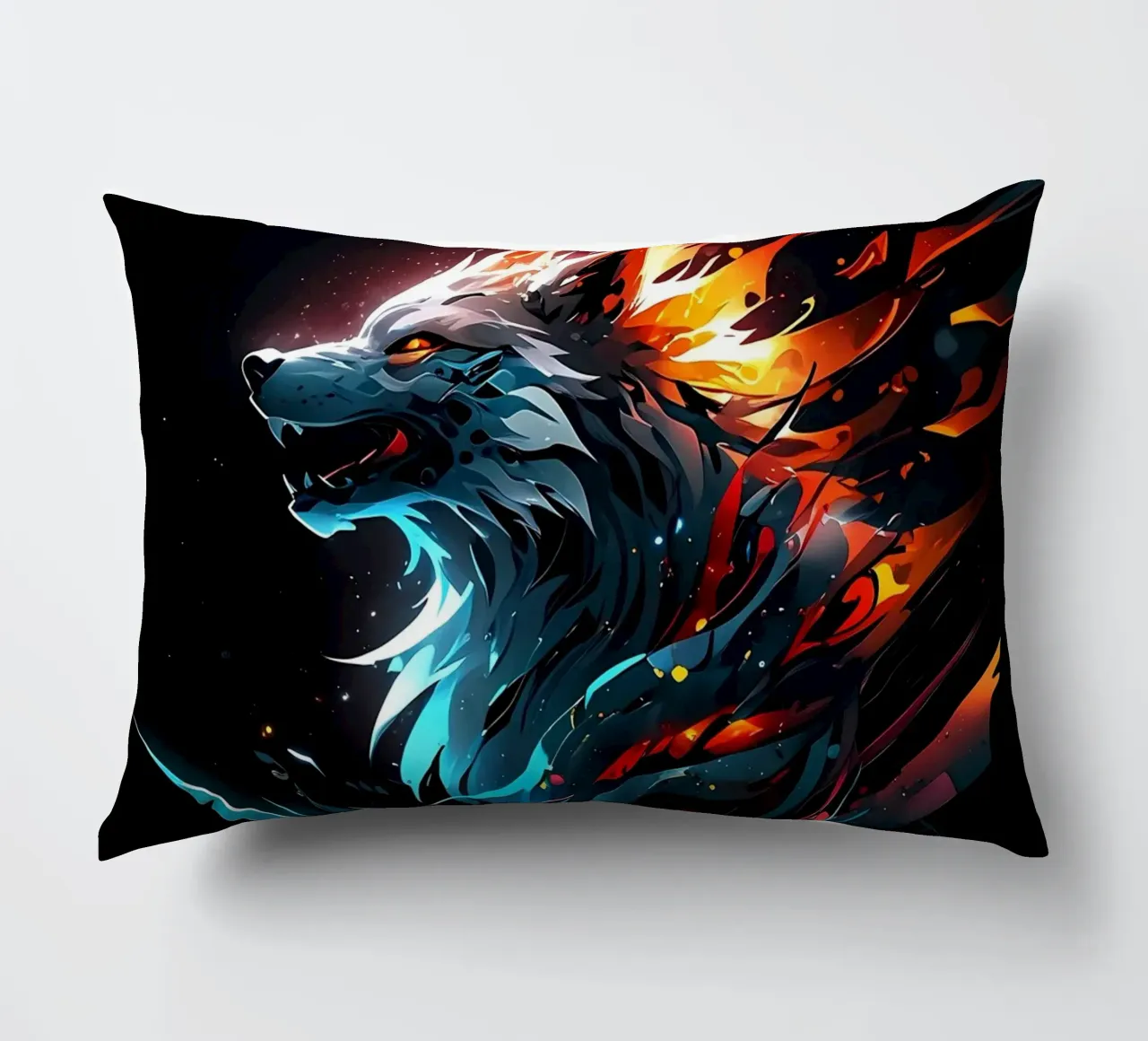 Wolf Symbolic Gaming decorative cushion by LM2KONE