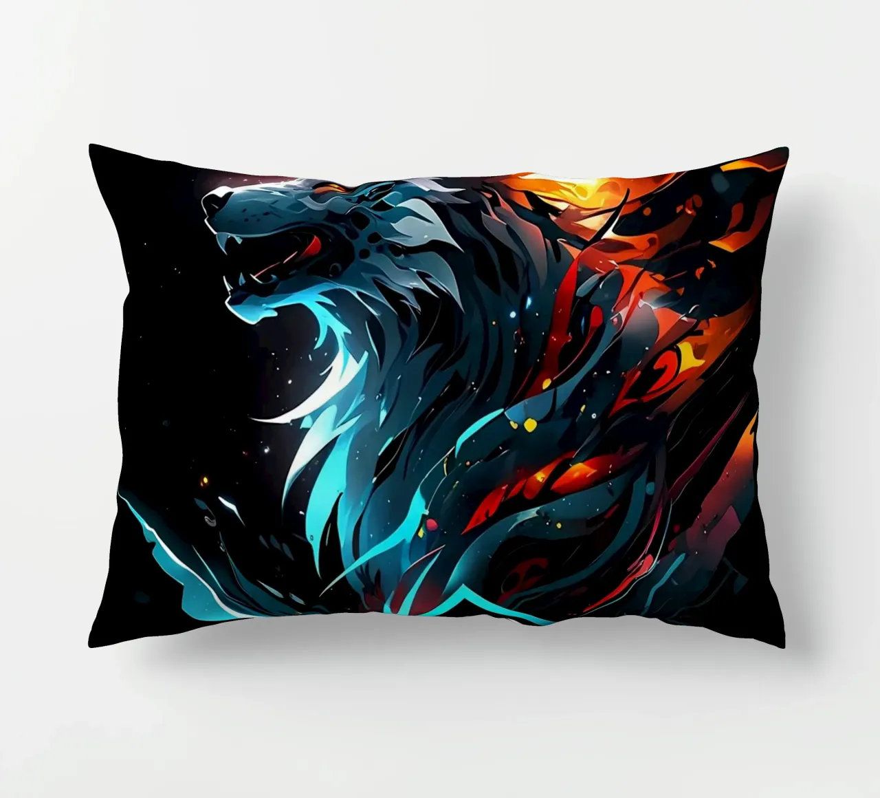Wolf Symbolic Gaming decorative cushion by LM2KONE