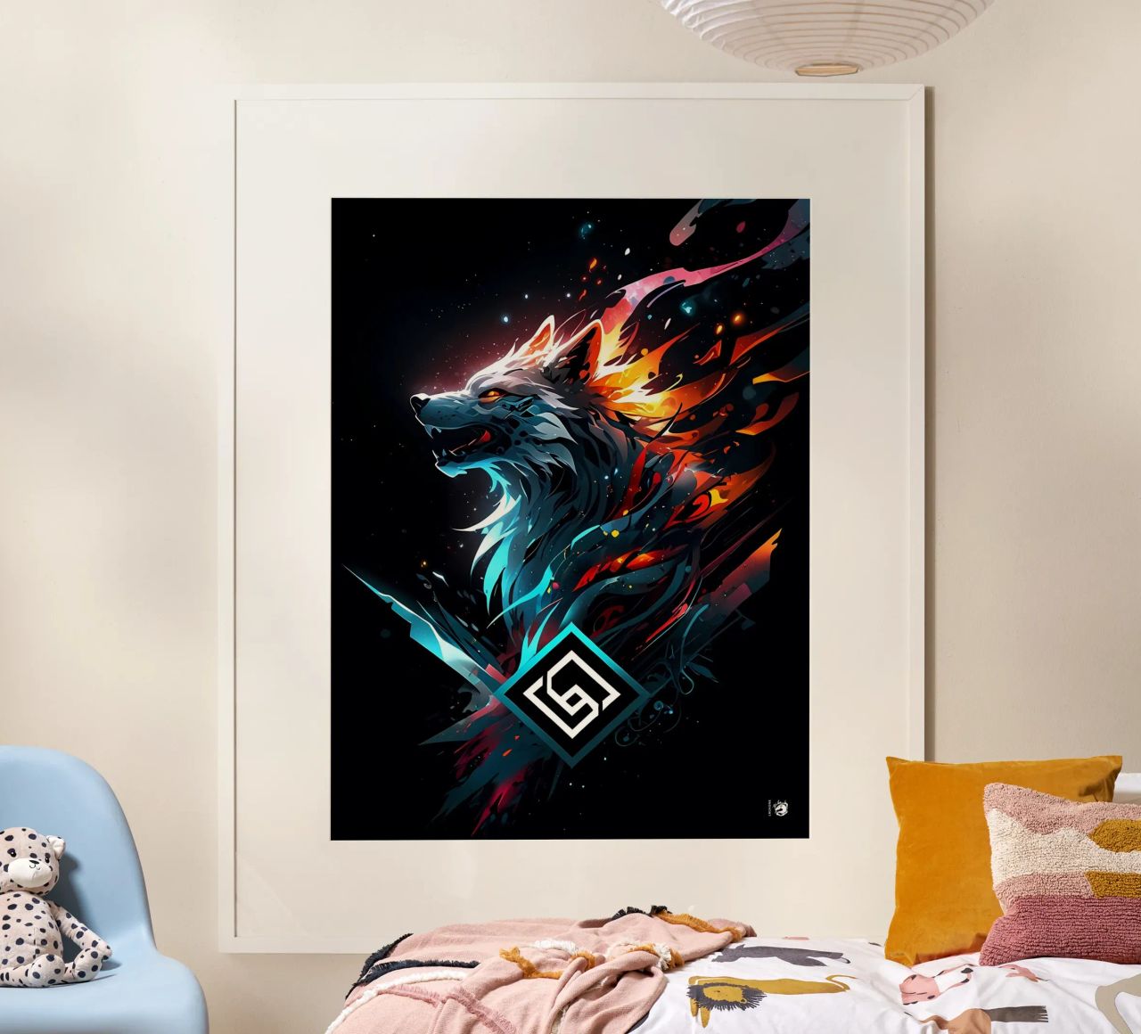 Wolf Symbolisches Spiel Poster von LM2KONE