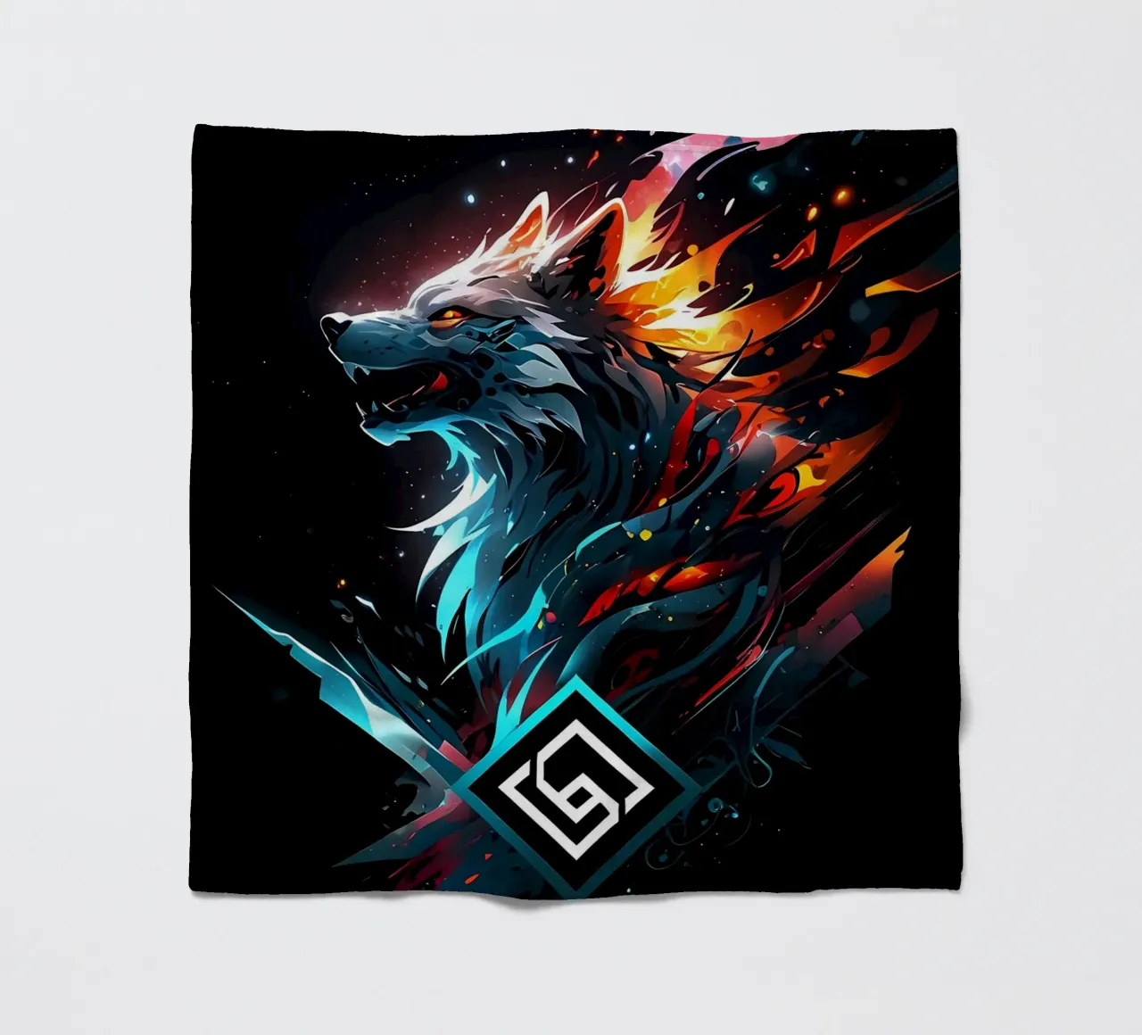 Wolf Symbolic Gaming fleece blanket by LM2KONE