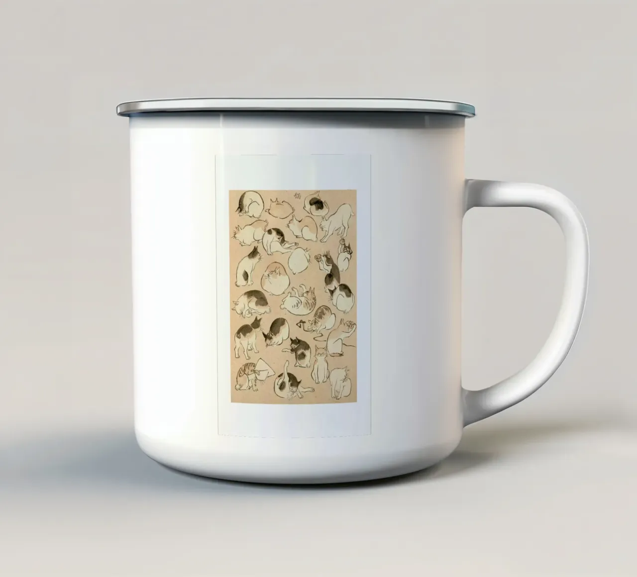 Cats tazza in smalto da Flora & Fauna
