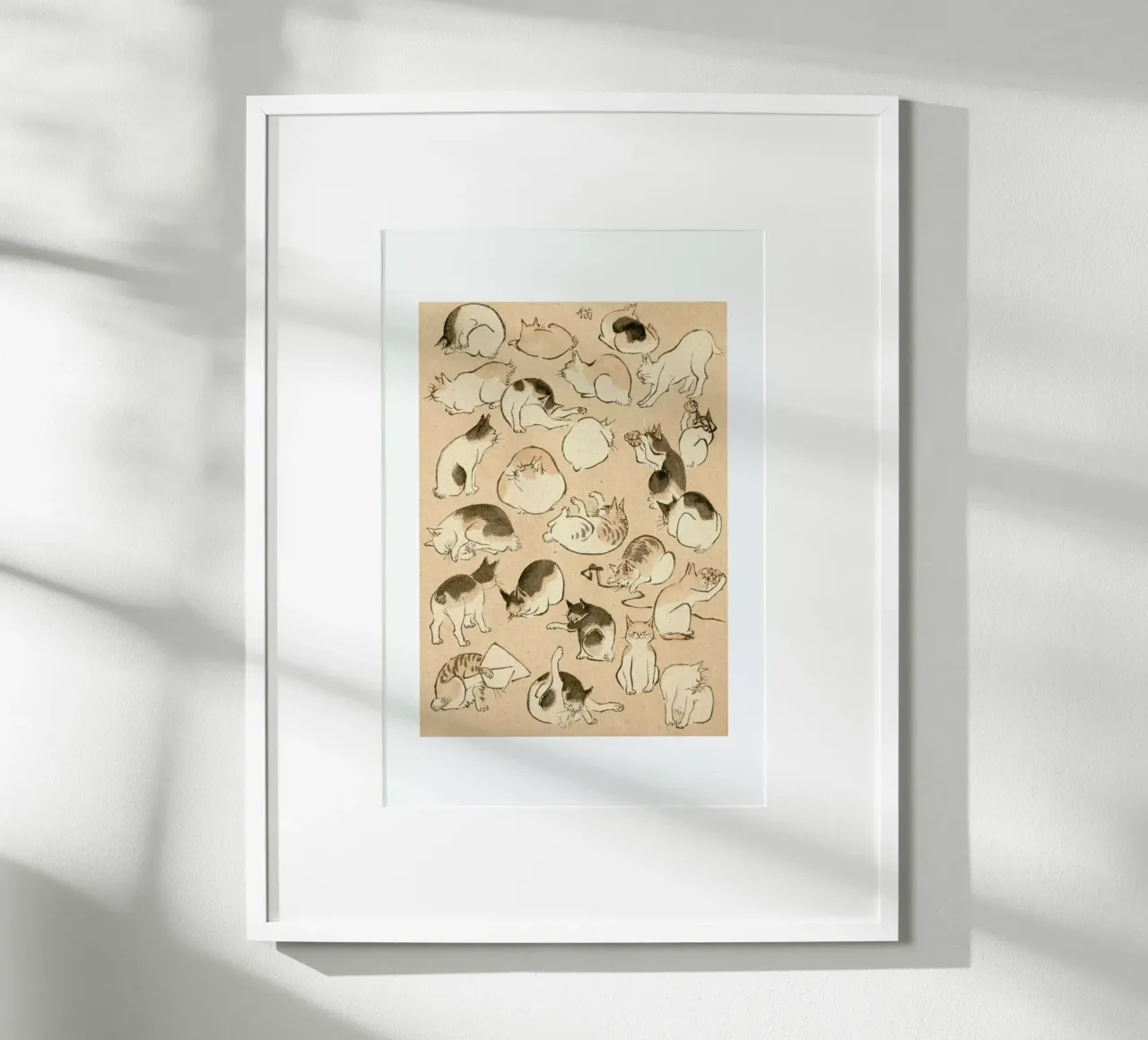 Cats poster con telaio in legno da Flora & Fauna