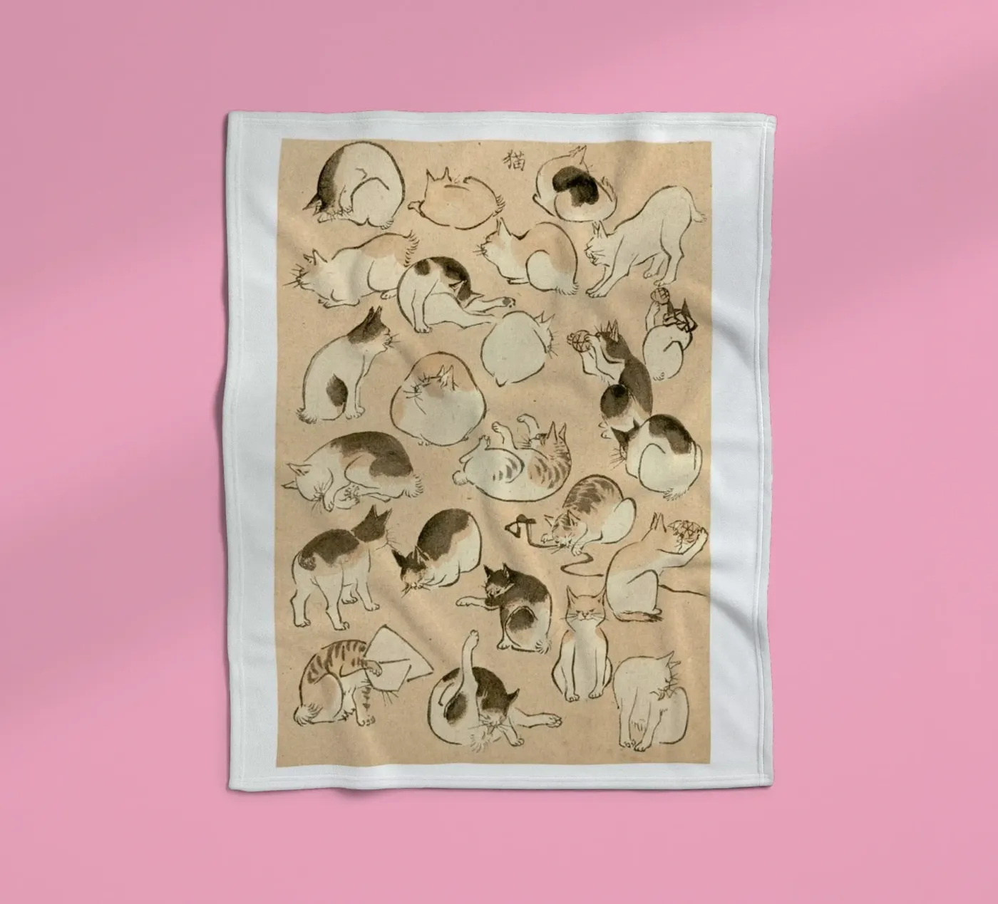 Cats fleece blanket by Flora & Fauna
