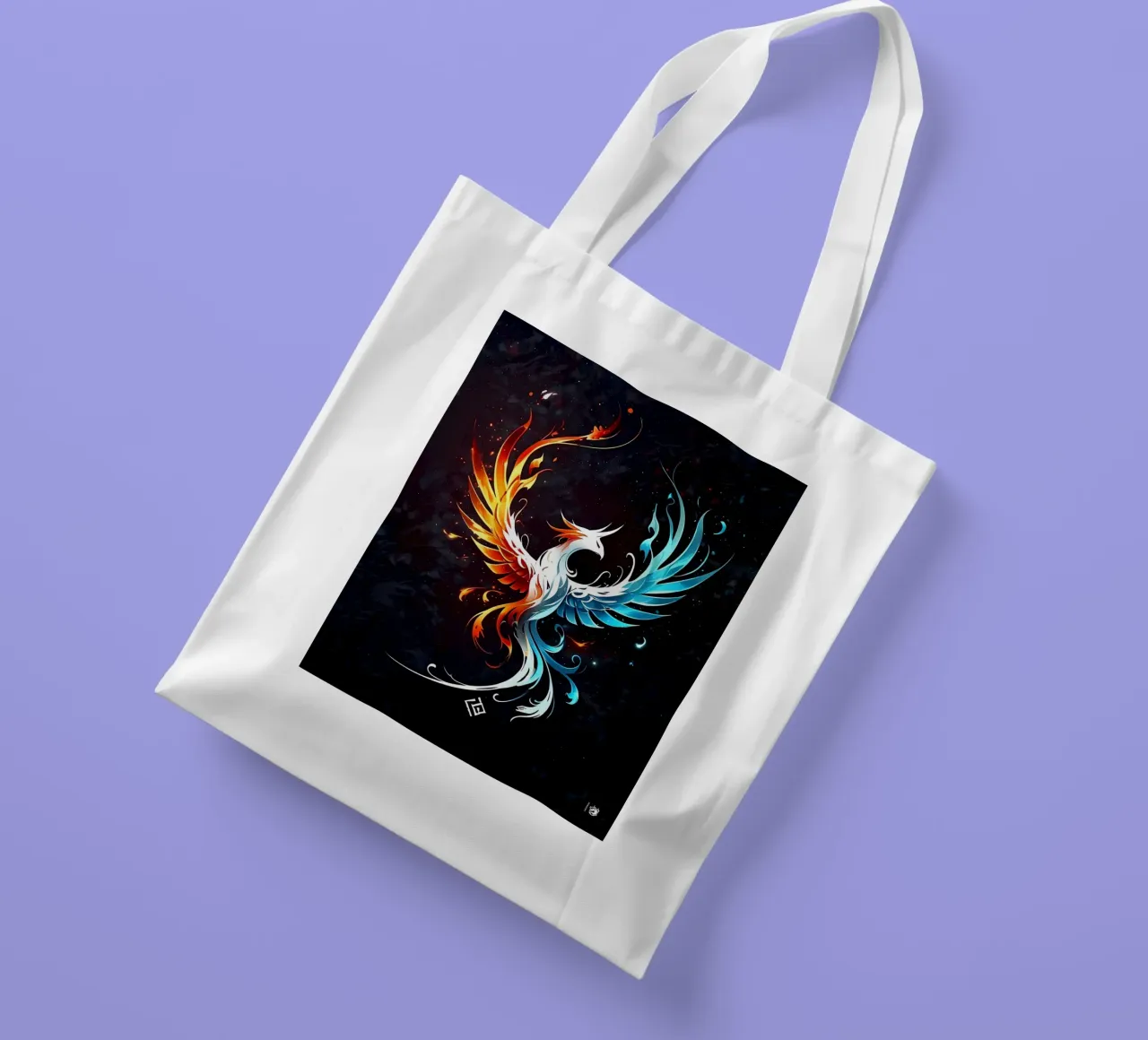 Ice and fire Phoenix tote bag by LM2KONE