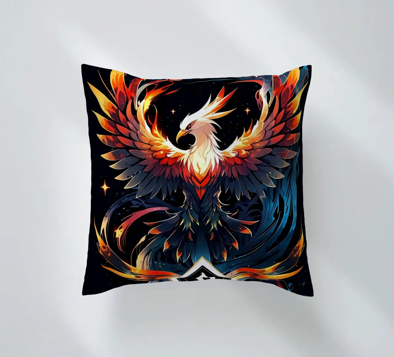 Epic Fire Phoenix decorative cushion by LM2KONE