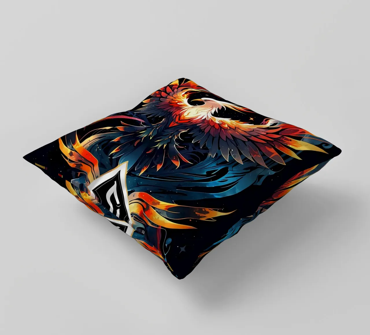Epic Fire Phoenix decorative cushion by LM2KONE