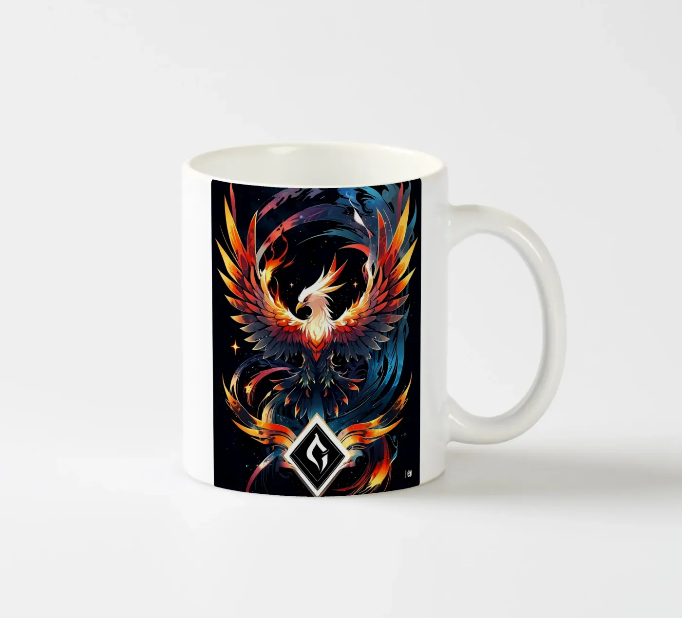 Epic Fire Phoenix ceramic mug by LM2Kone