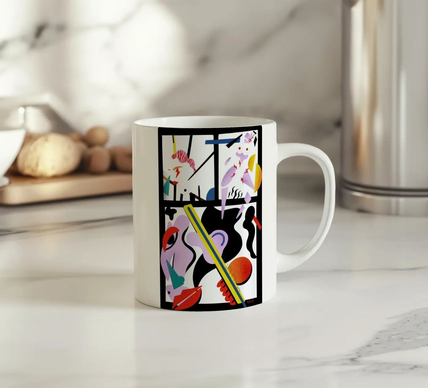 PMS ceramic mug by Kika illu