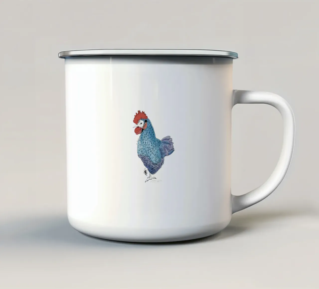 Cool Rooster tazza in smalto da Studio Wida