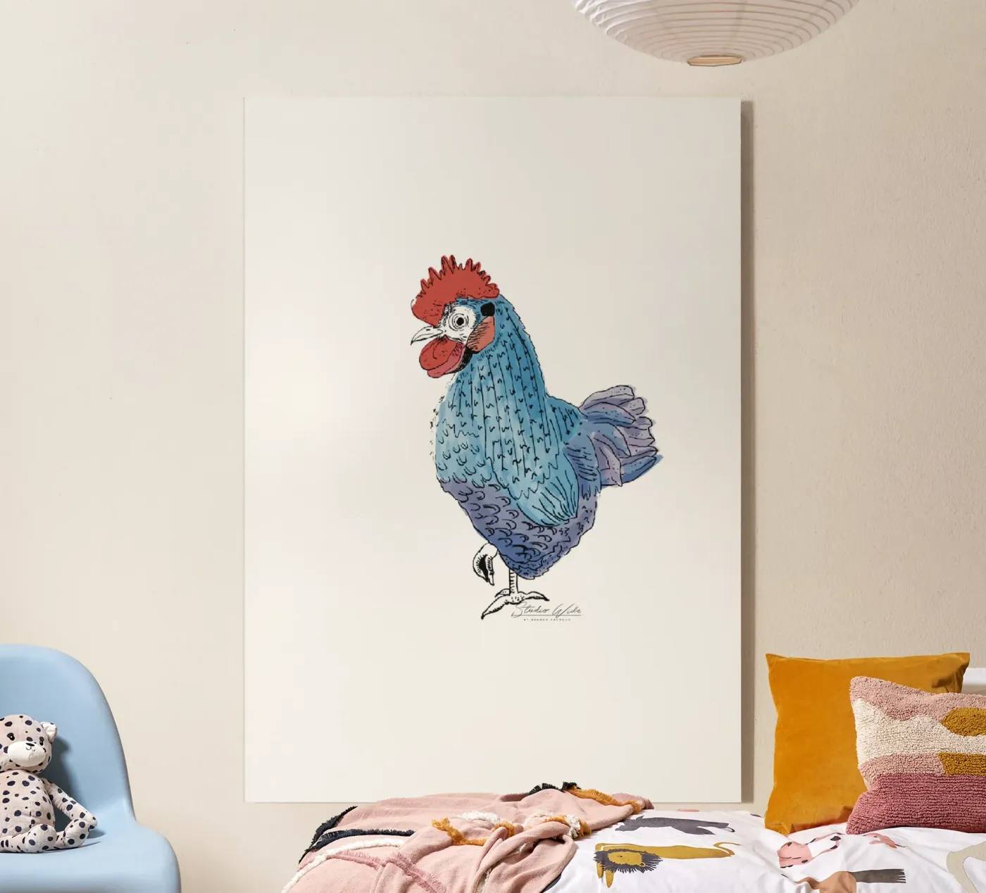 Cool Rooster acryl van Studio Wida