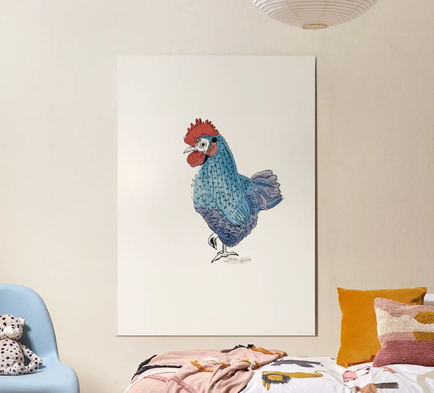 Cool Rooster poster van Studio Wida