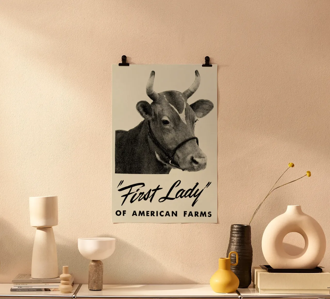 First Lady poster con telaio in alluminio da Flora & Fauna