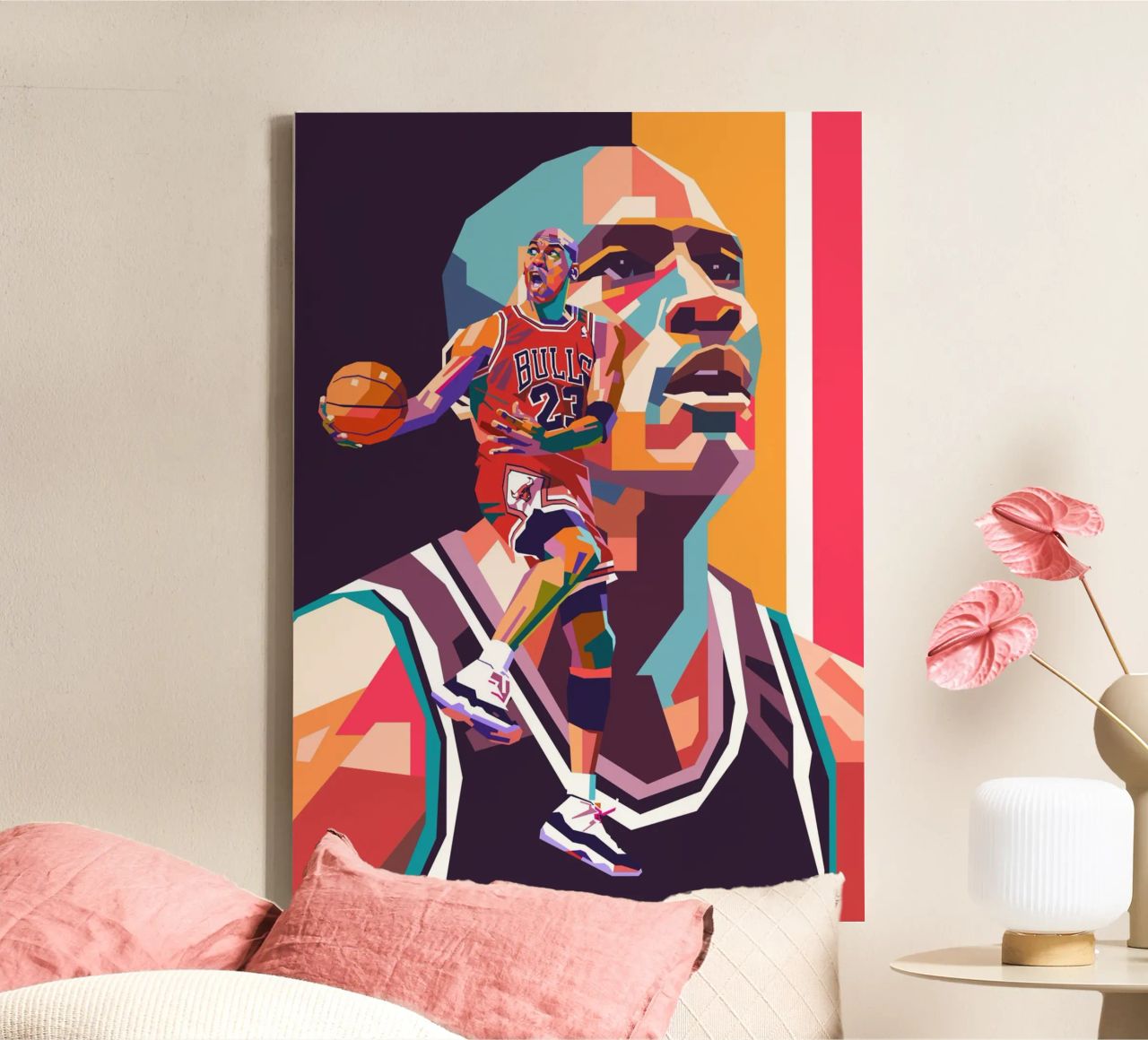Legendary basketball player Michael Jordan canvas by Hantamrata