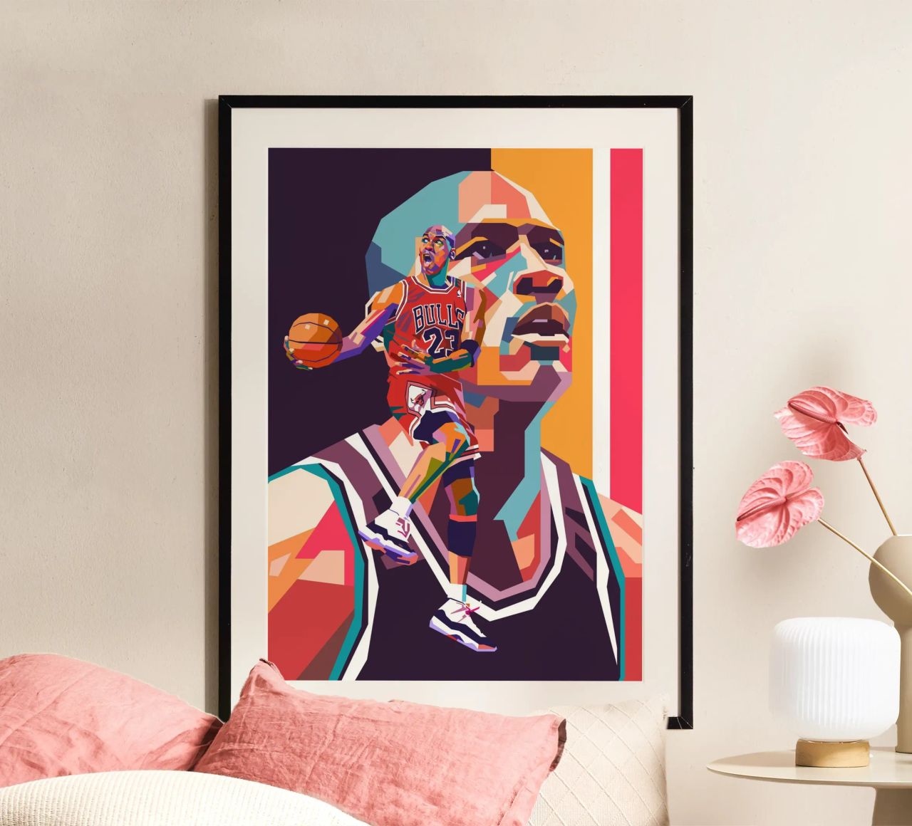 Legendary basketball player Michael Jordan poster by Hantamrata