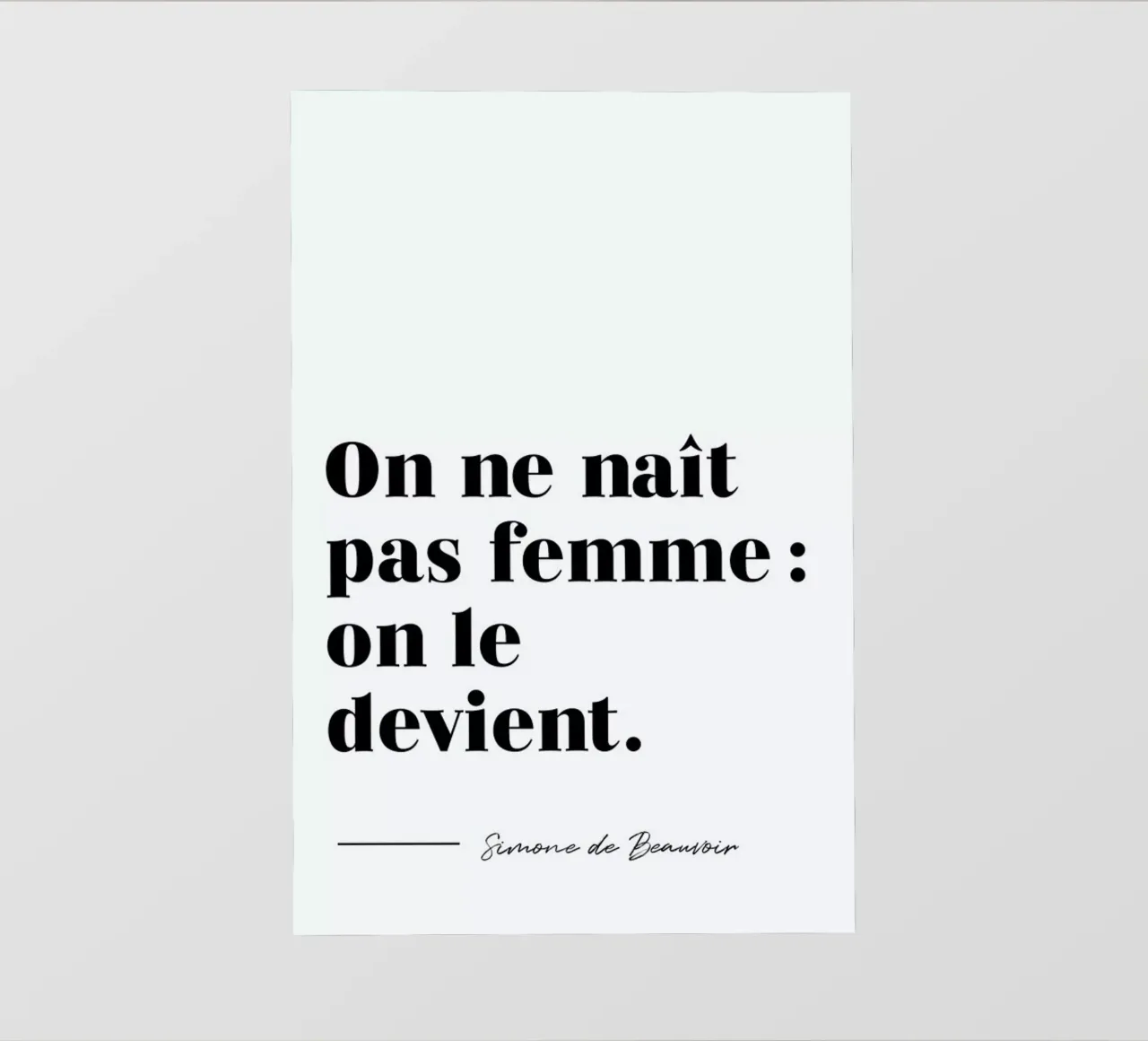 On ne naît pas femme : on le devient pellicola backlit da typed