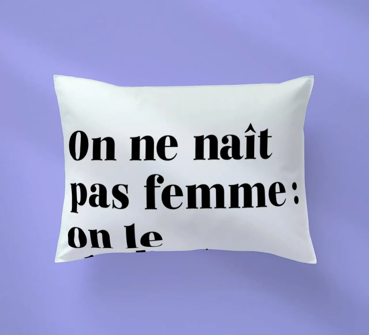 On ne naît pas femme : on le devient cuscino da typed