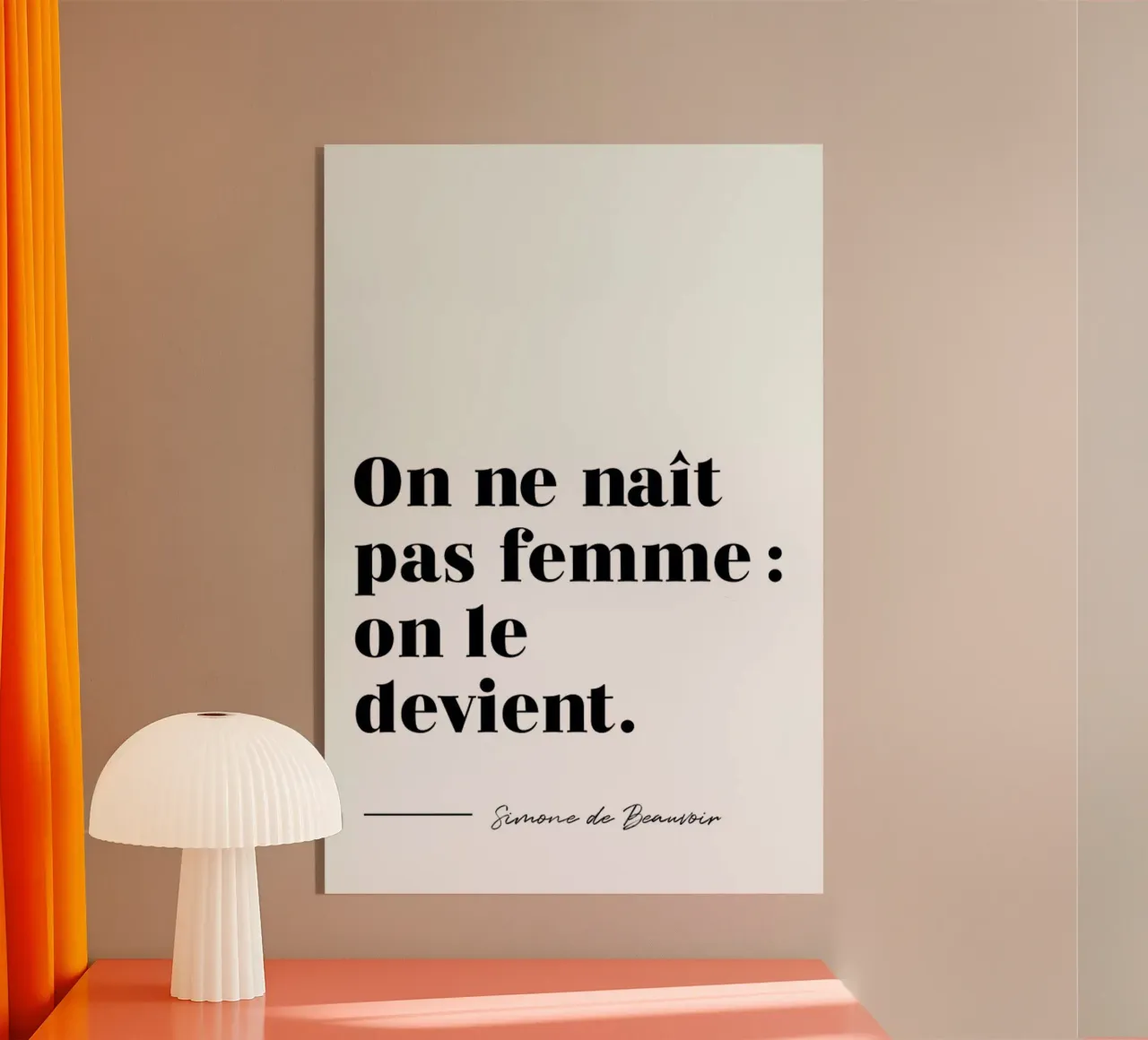 On ne naît pas femme : on le devient plexiglass da typed