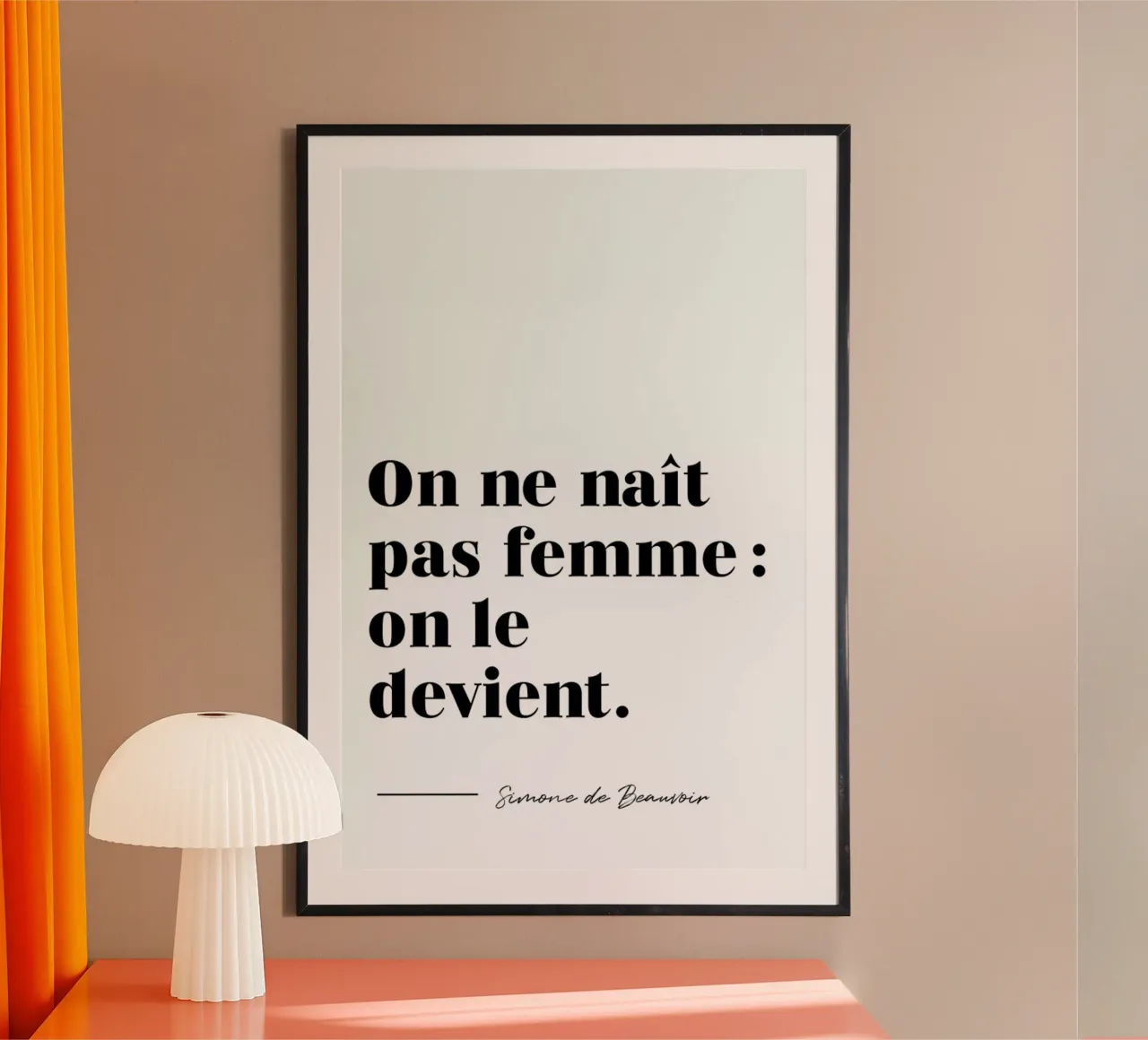 On ne naît pas femme : on le devient carta hahnemühle da typed