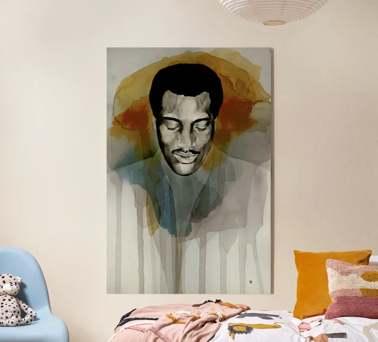 Otis Redding acryl van David Diehl