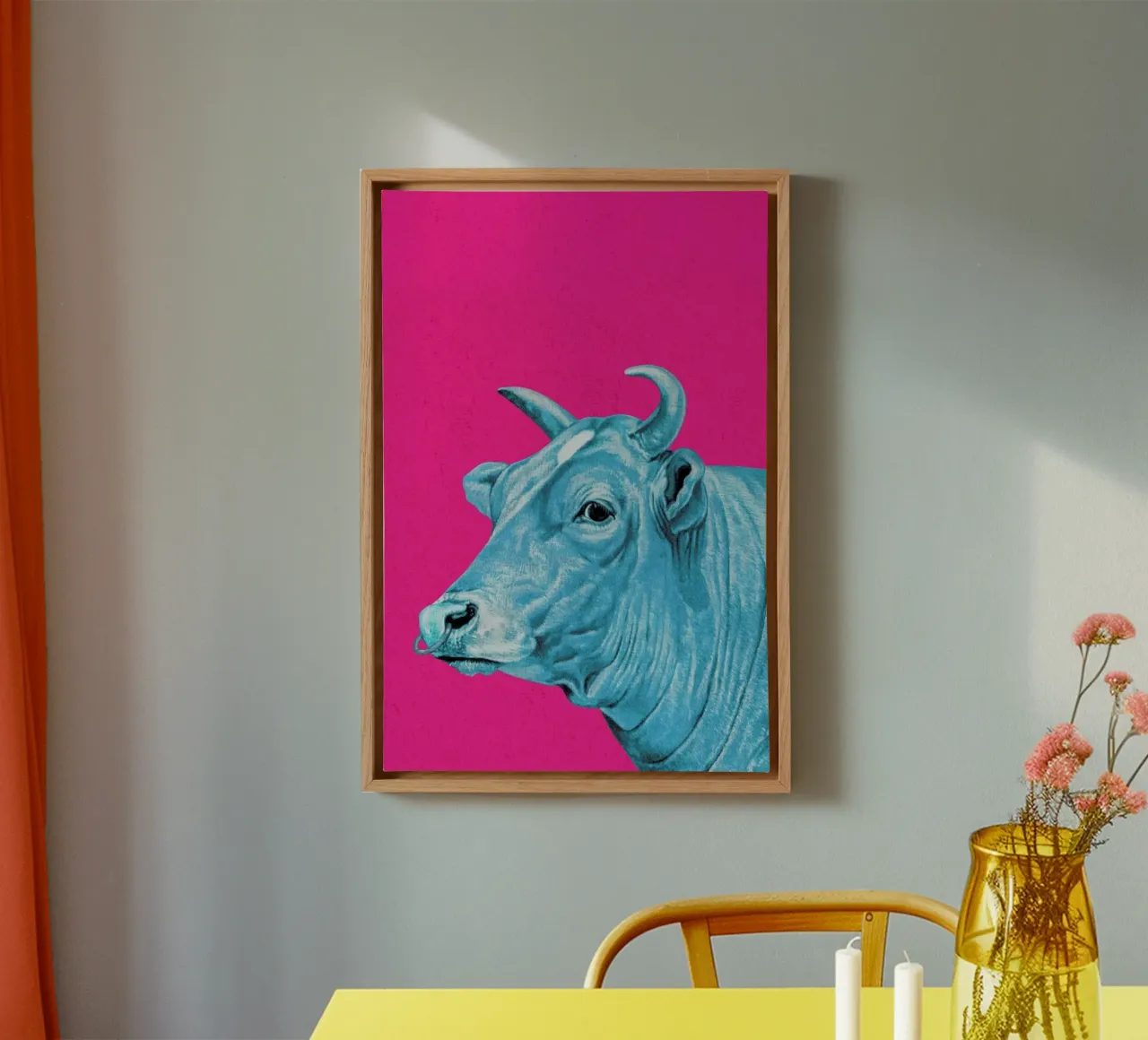 Deja-Moo I tela con Cornice a cassetta da Flora & Fauna