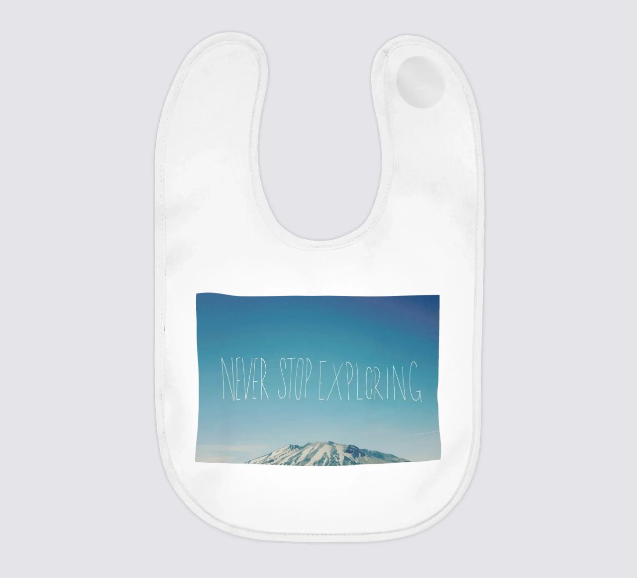 Never Stop Exploring bavaglino da Leah Flores