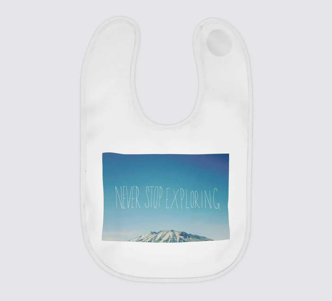 Never Stop Exploring bavaglino da Leah Flores