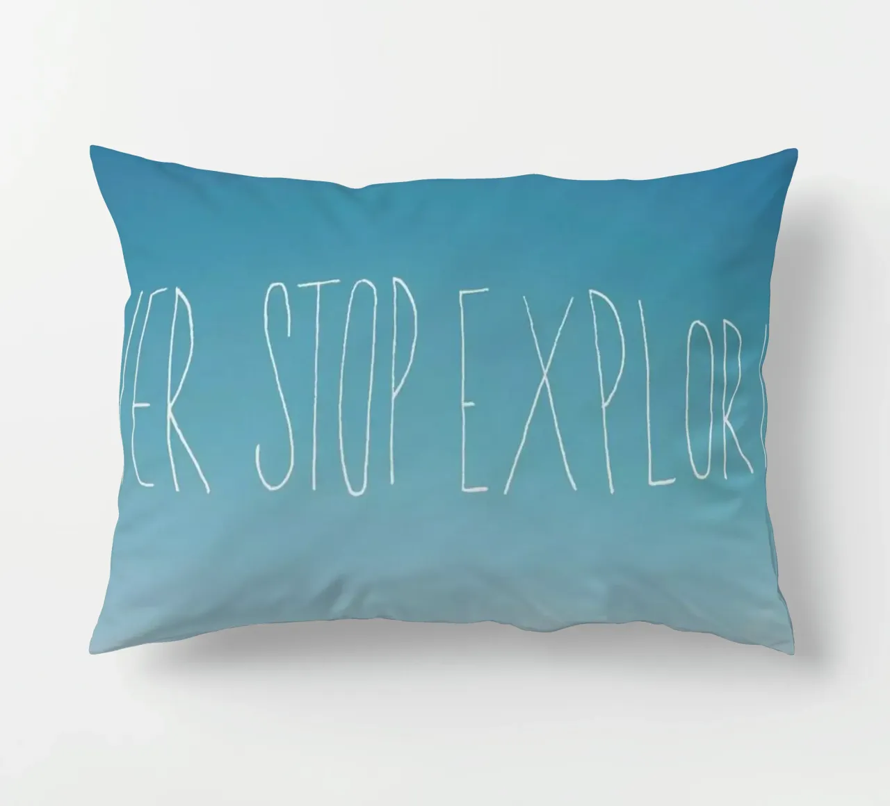Never Stop Exploring Kissen von Leah Flores