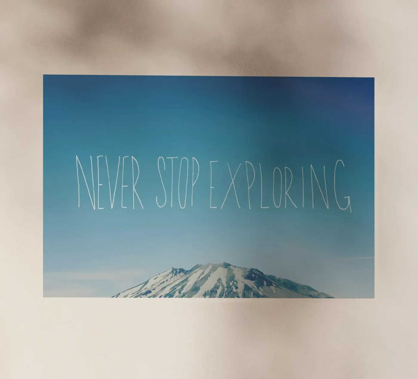 Never Stop Exploring backlit film by Leah Flores