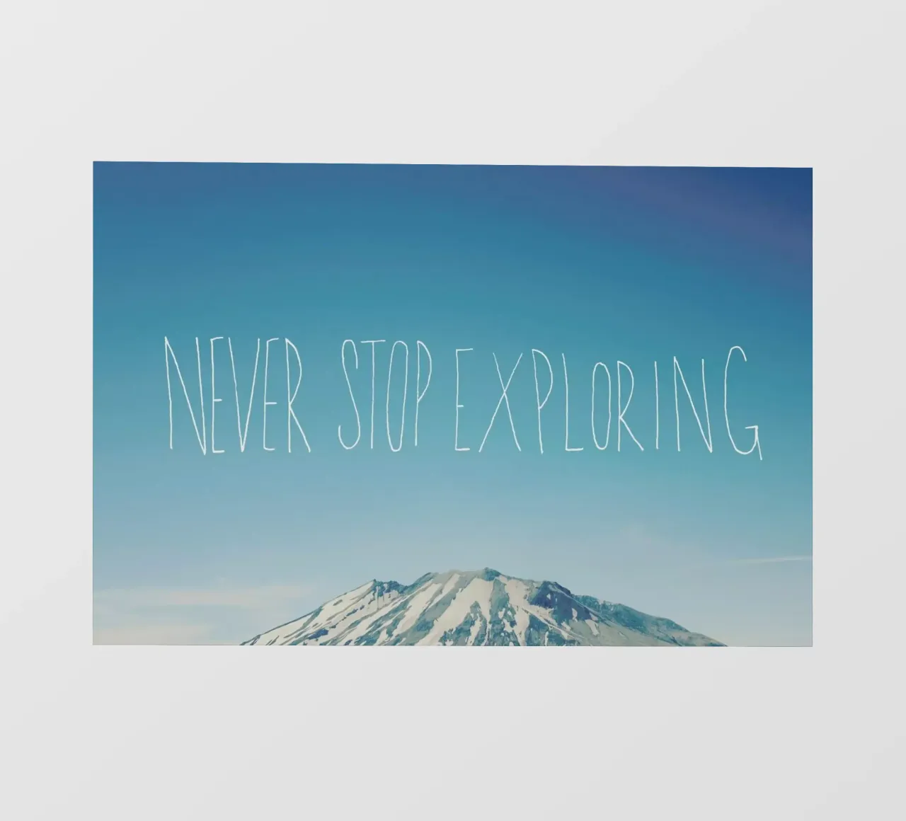 Never Stop Exploring telo in pvc da Leah Flores