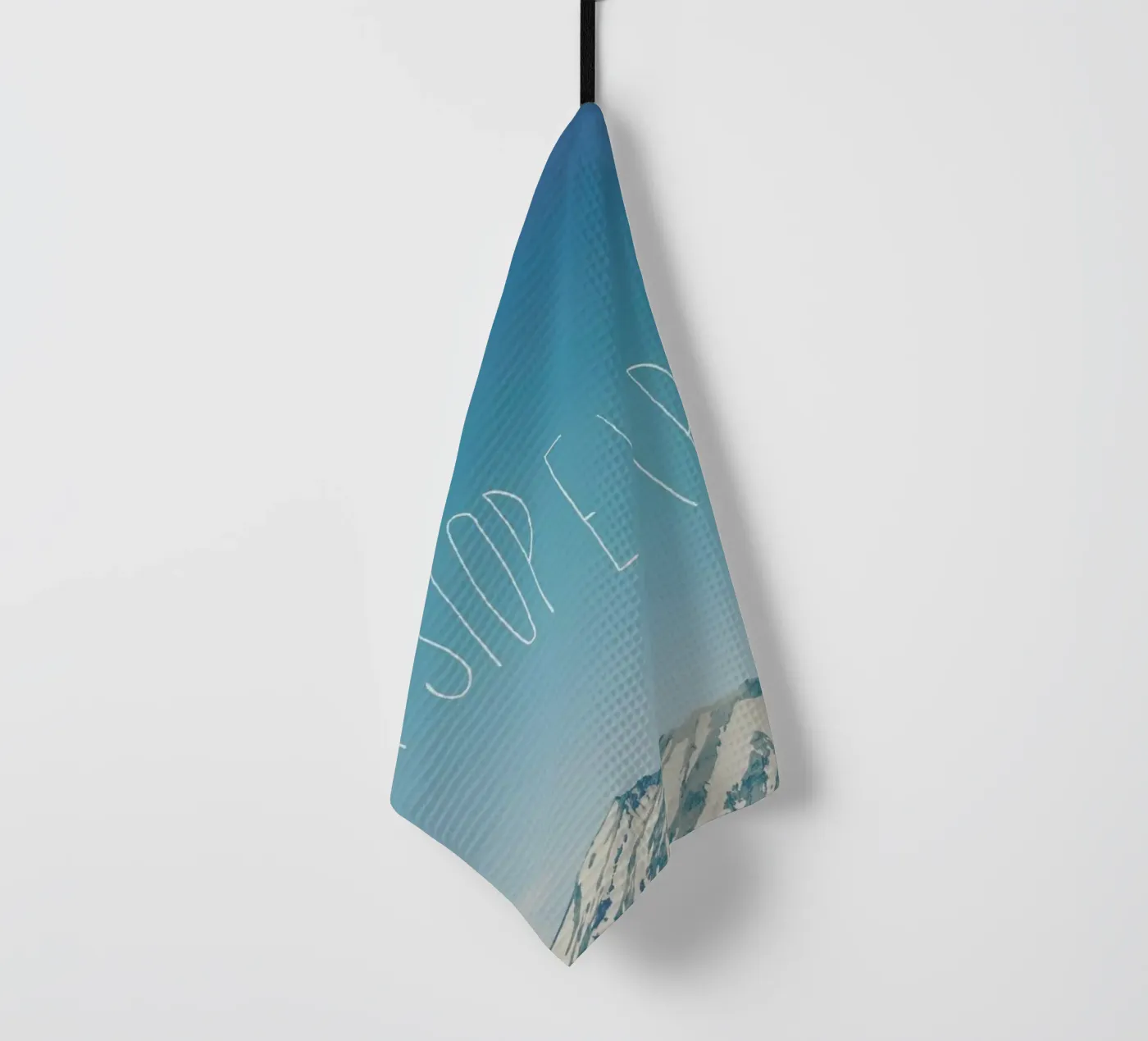 Never Stop Exploring tea towel by Leah Flores