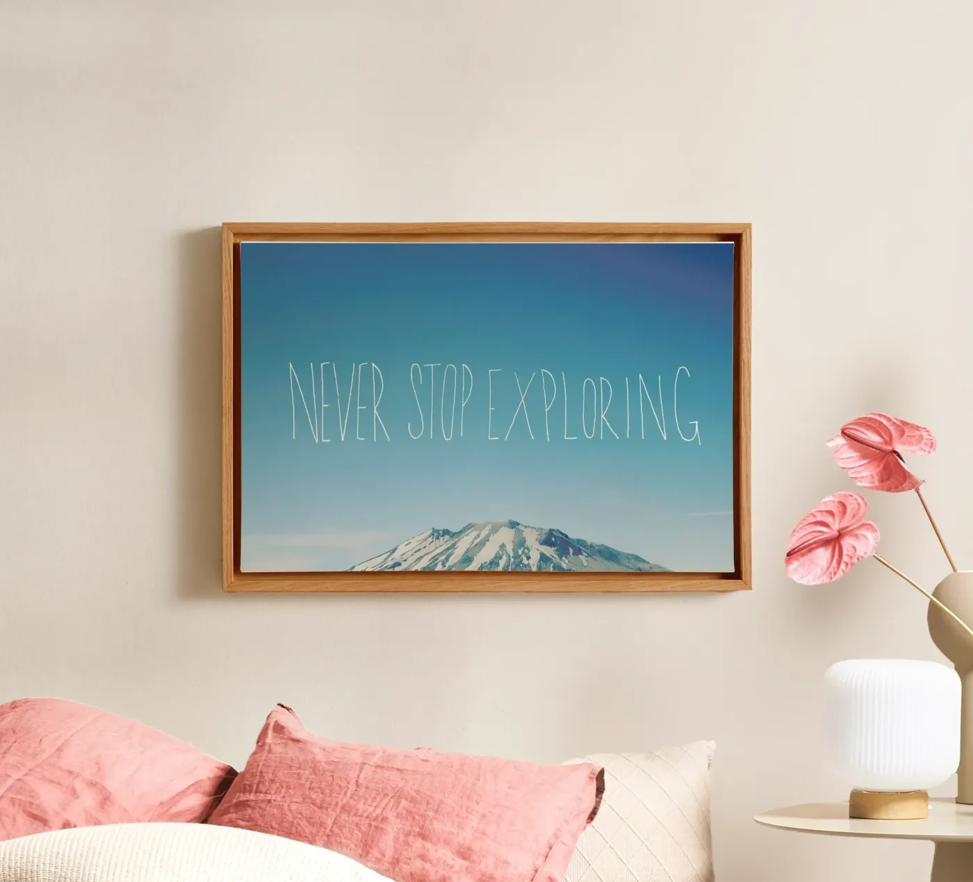Never Stop Exploring canvas van Leah Flores