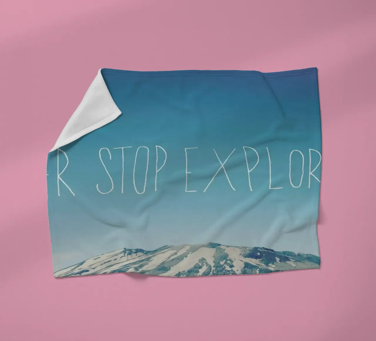 Never Stop Exploring coperta in pile da Leah Flores