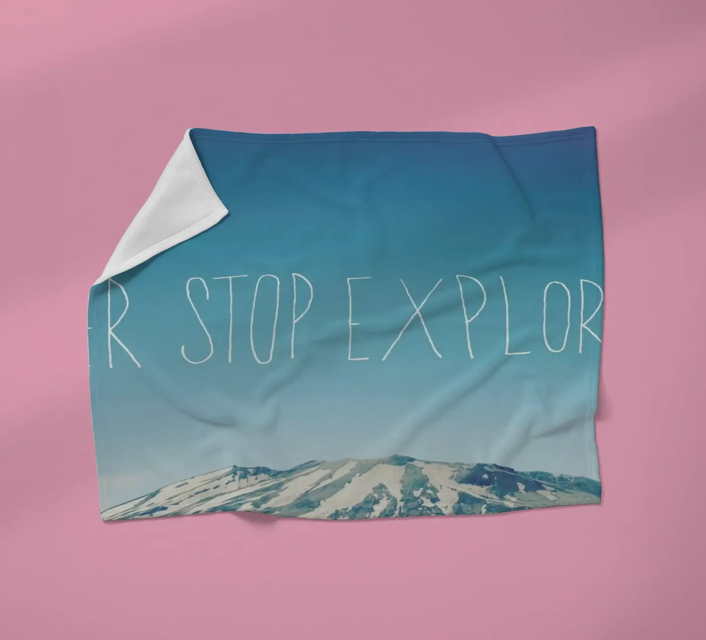 Never Stop Exploring fleecedeken van Leah Flores