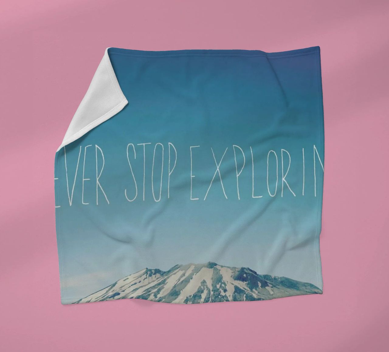 Never Stop Exploring coperta in pile da Leah Flores
