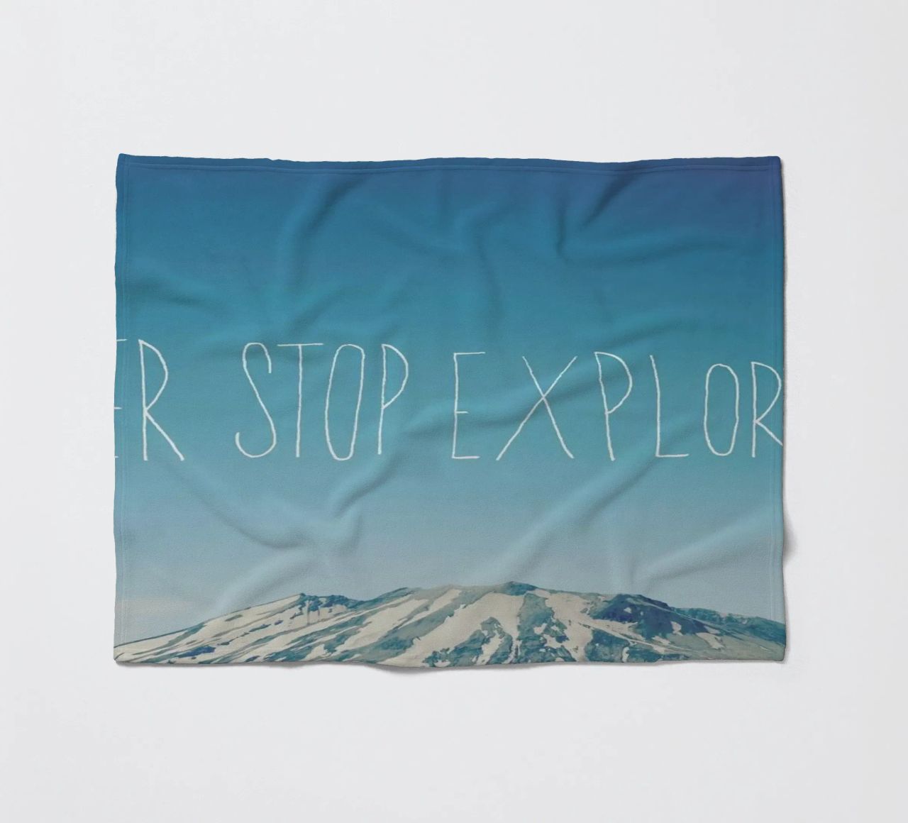 Never Stop Exploring coperta in pile da Leah Flores