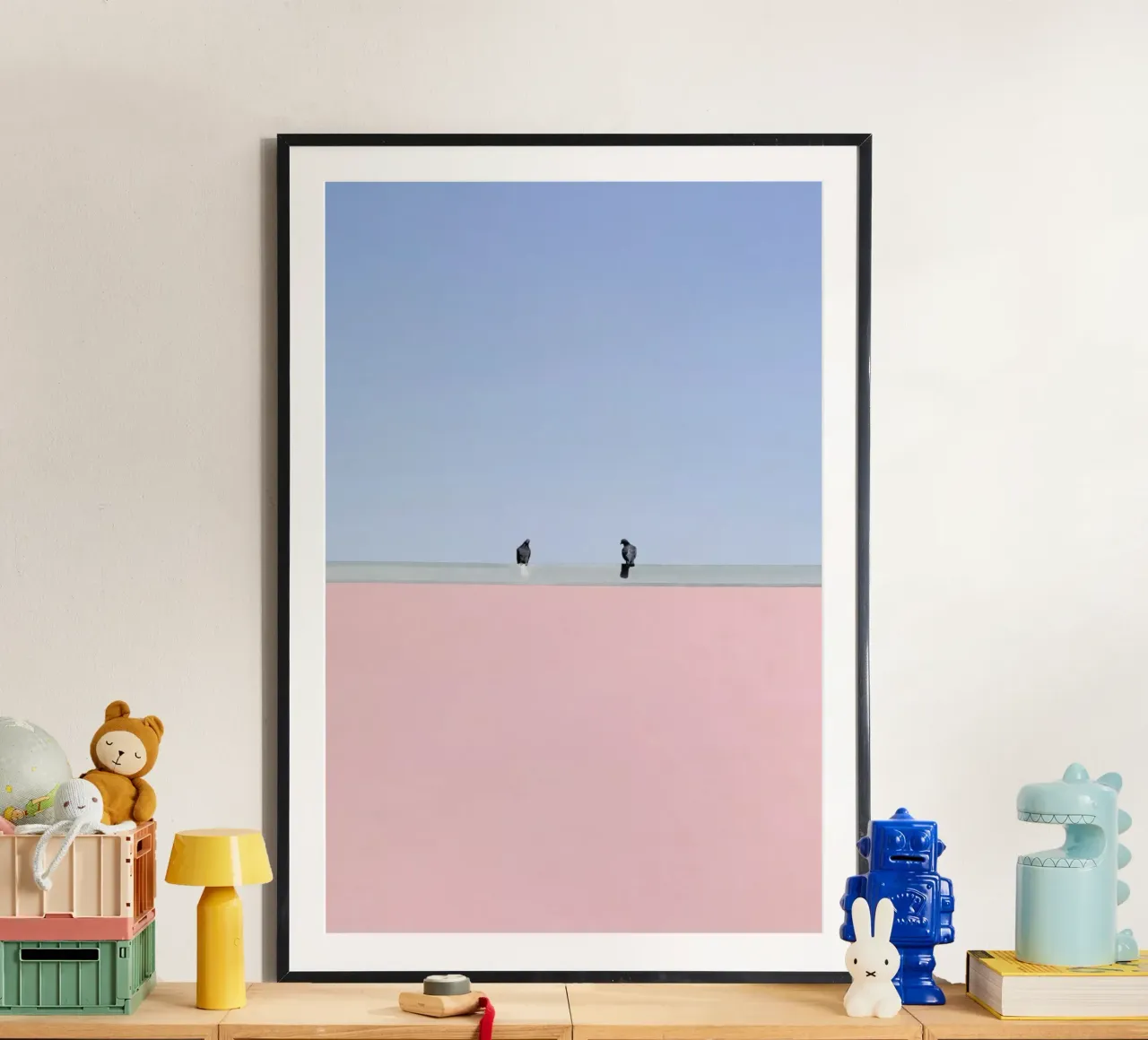 Keep Your Distance poster con telaio in alluminio da Rupert Höller