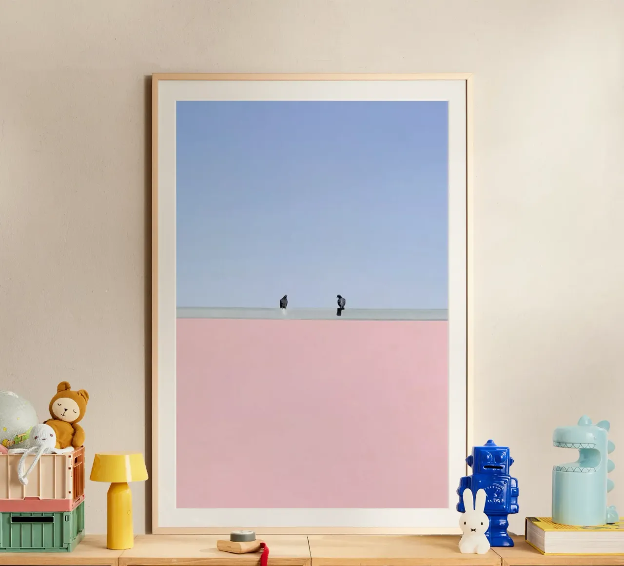 Keep Your Distance poster con telaio in alluminio da Rupert Höller