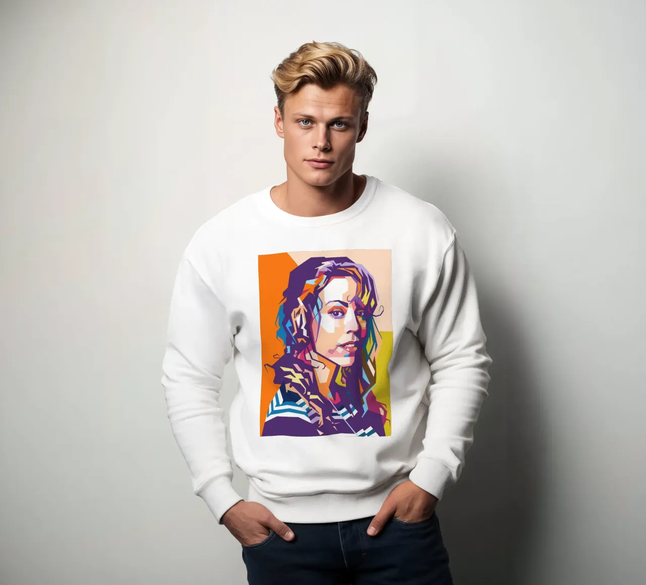 Mariah Carey female singer pop art portrait sweatshirt by Hantamrata