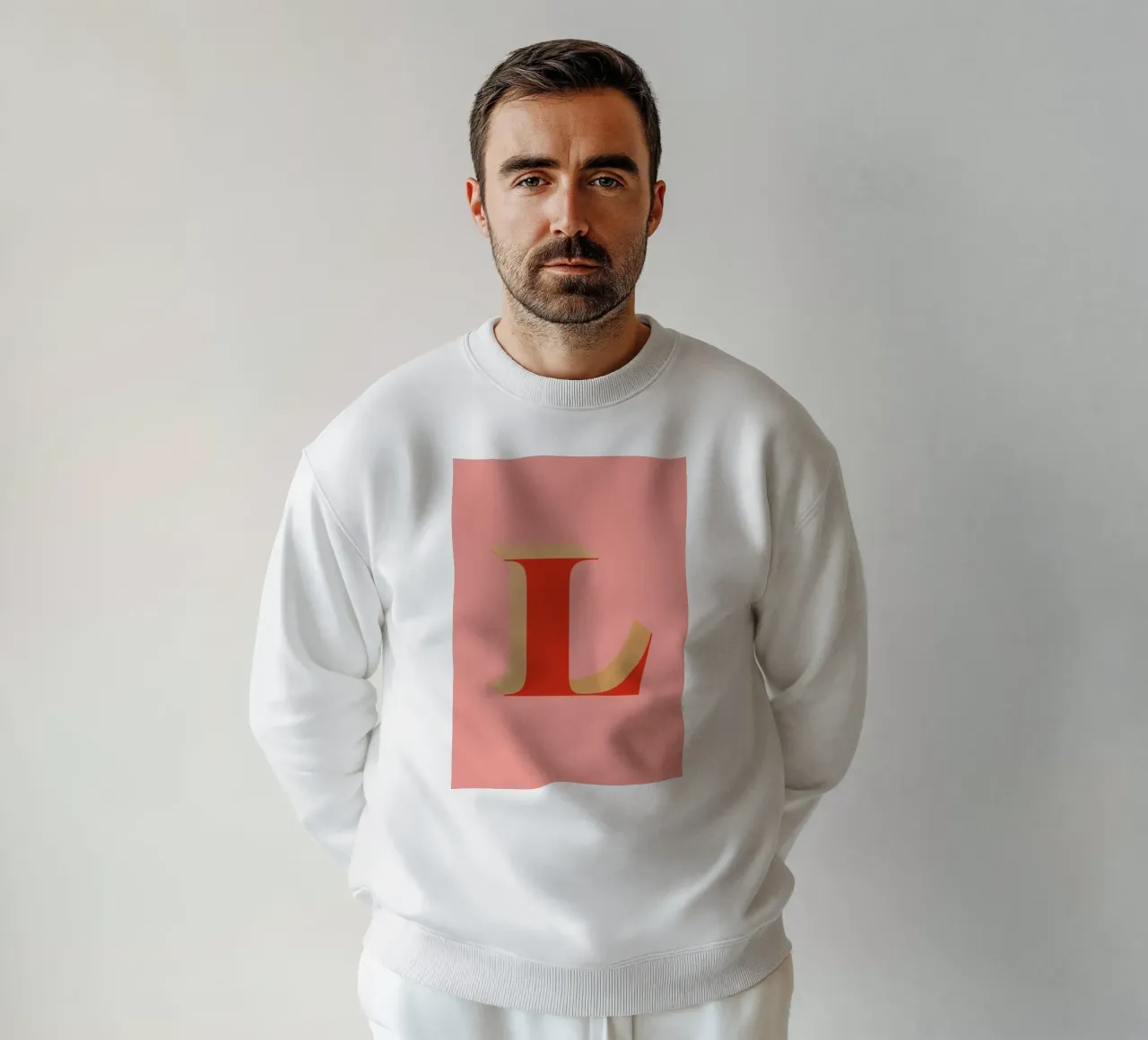 Red L sweatshirt van daylight design studio