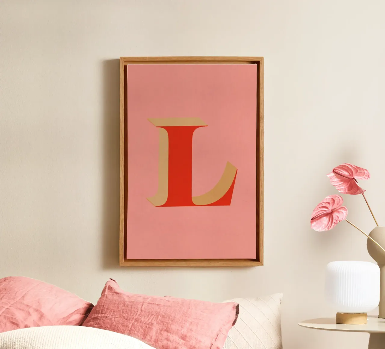 Red L tela con Cornice a cassetta da daylight design studio