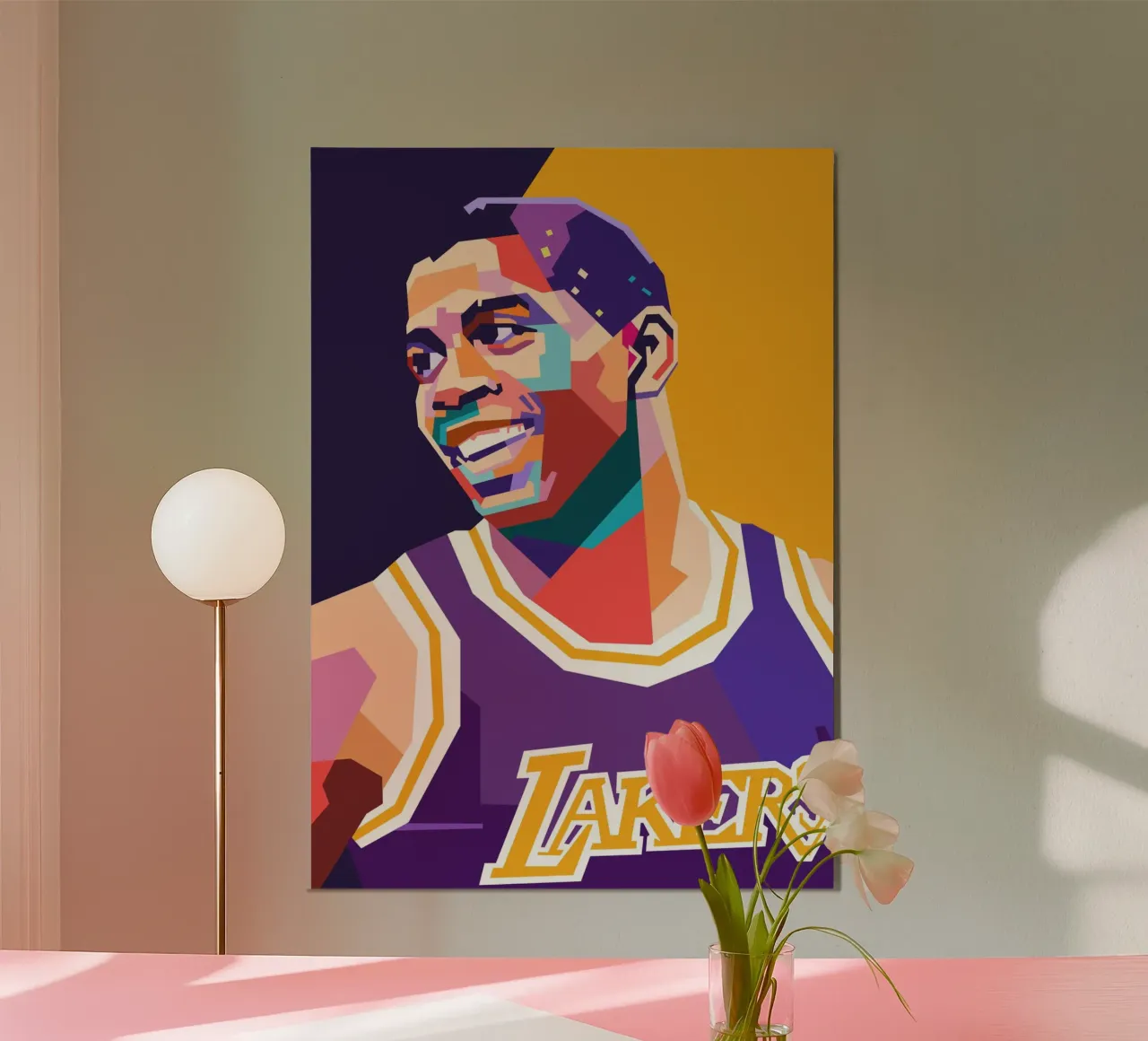 Magic Johnson, giocatore di basket carta hahnemühle da Hantamrata