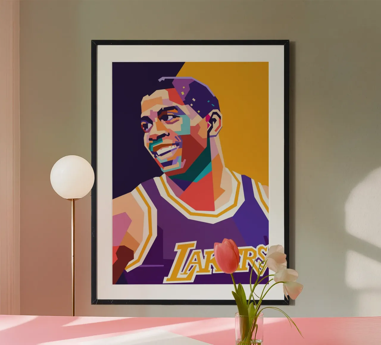 Magic Johnson, giocatore di basket carta hahnemühle da Hantamrata