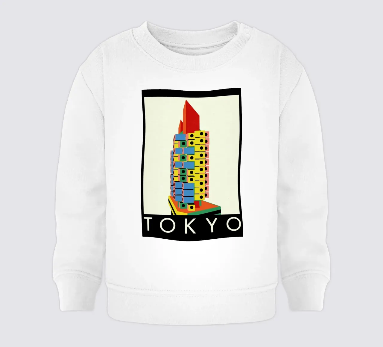 Tokyo Capsule Tower felpa neonato da Rosi Feist