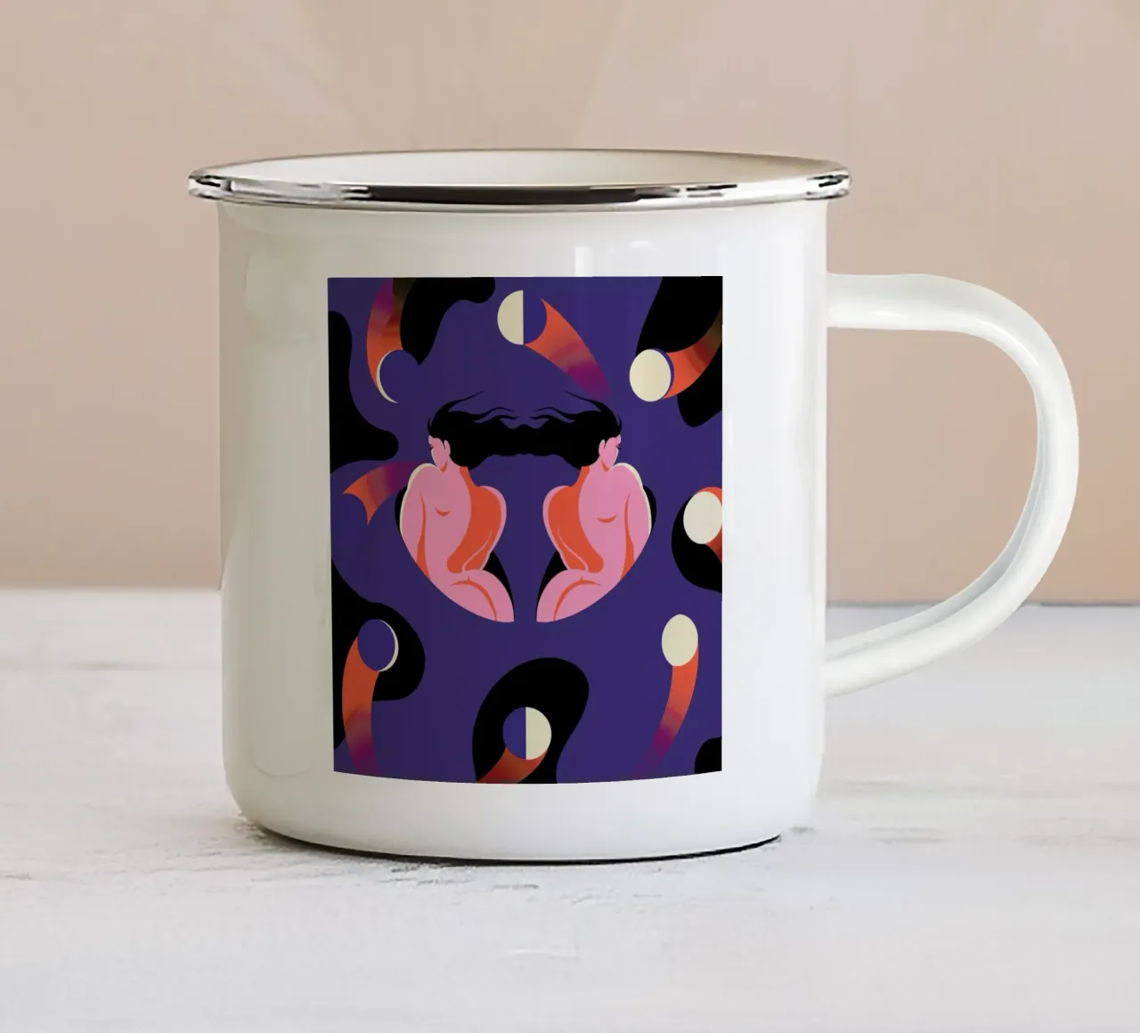 Geminis Soul tazza in smalto da Kika illu