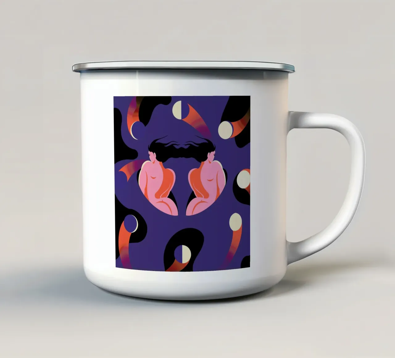 Geminis Soul tazza in smalto da Kika illu