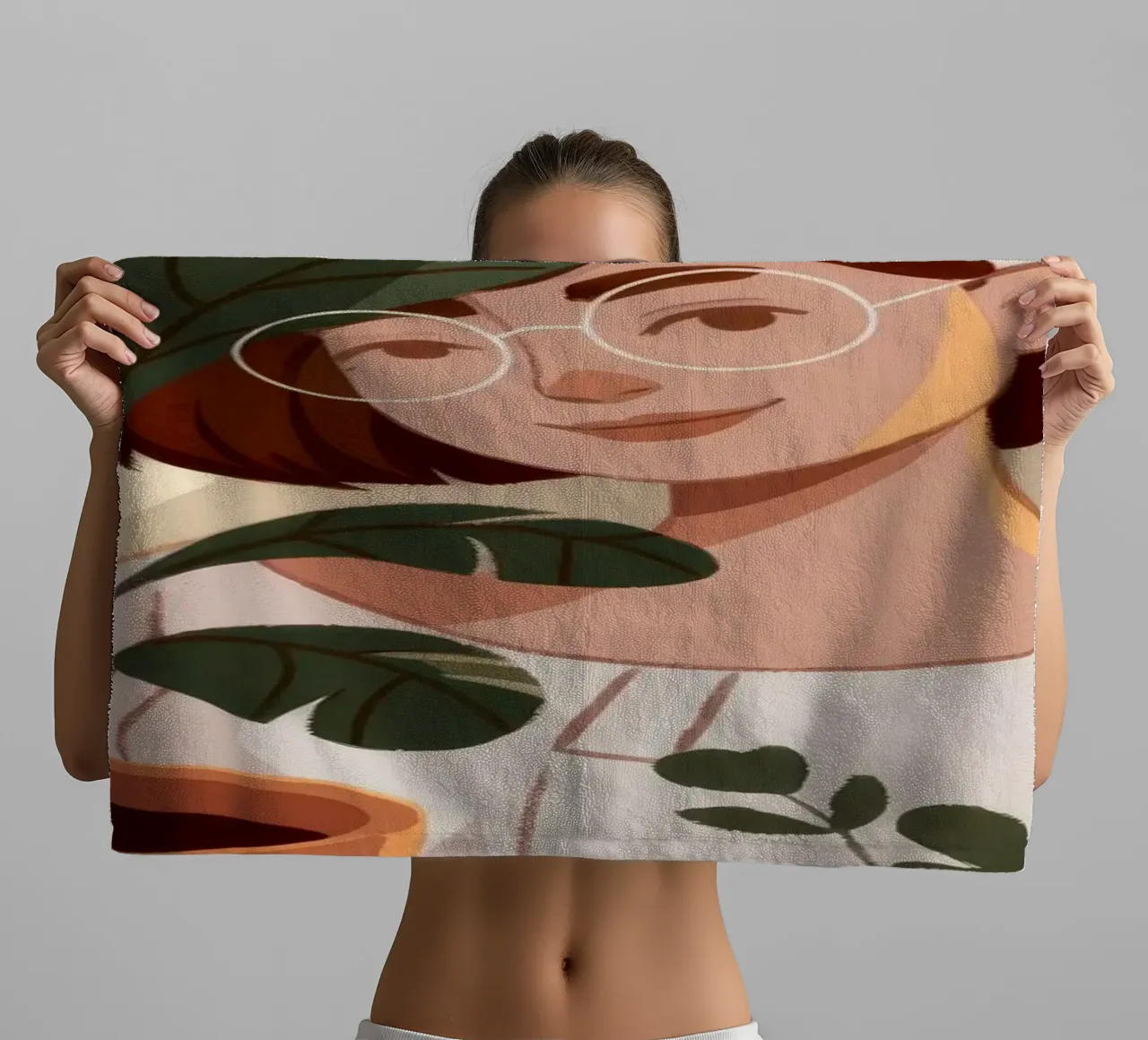 Botanical Serenity Harmony towel by Nebula Verse
